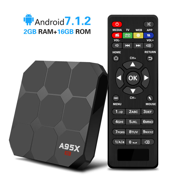 A95X R2 Android TV Box 2GB RAM 16GB ROM Kodi box Netflix player 4K - GEARWHO